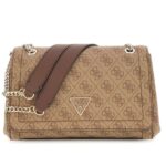 Guess BG787921 Latte Logo Brown Τσάντα Ώμου