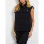 Guess V4YL00WG982-JBLK Αμάνικο Μπουφάν Μαύρο