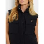 Guess V4YL00WG982-JBLK Αμάνικο Μπουφάν Μαύρο