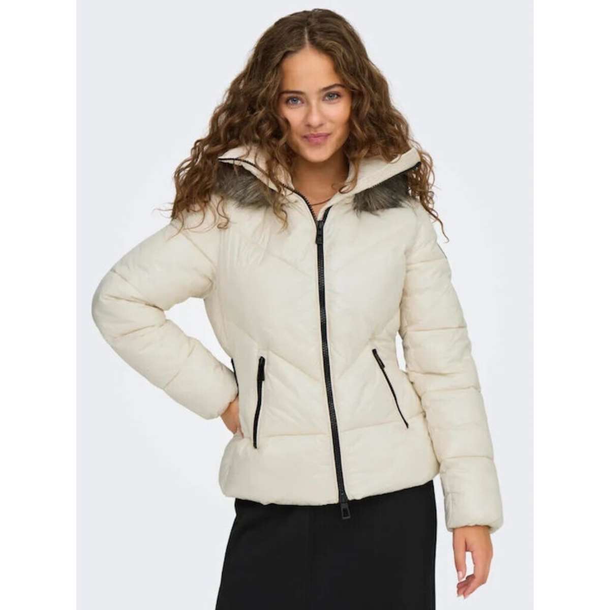 Only 15322003 Μπουφάν Puffer Άσπρο Only 15322003 Μπουφάν Puffer Άσπρο