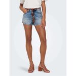 ONLY 15221469 KELLY Ψηλόμεσο Light Blue Denim Σορτς ONLY 15221469 KELLY Ψηλόμεσο Light Blue Denim Σορτς