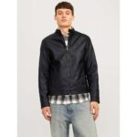 Jack&Jones 12261195 Μπουφάν από Δερματίνη Black