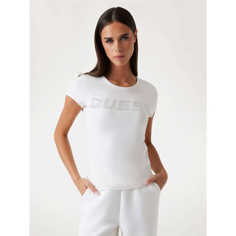 Guess V4BI16KCIV1-G6K5 Γυναικείο T-shirt Λευκό
