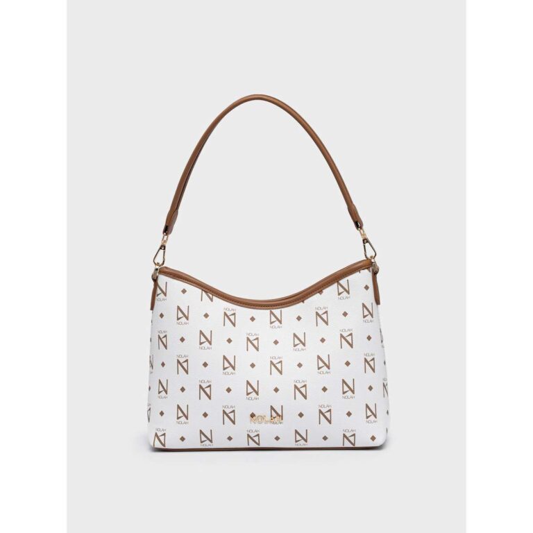 Nolah Bettina White-Brown Τσάντα Ώμου