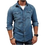 Jack&Jones 12138115 Μακρυμάνικo Τζιν Πουκάμισο