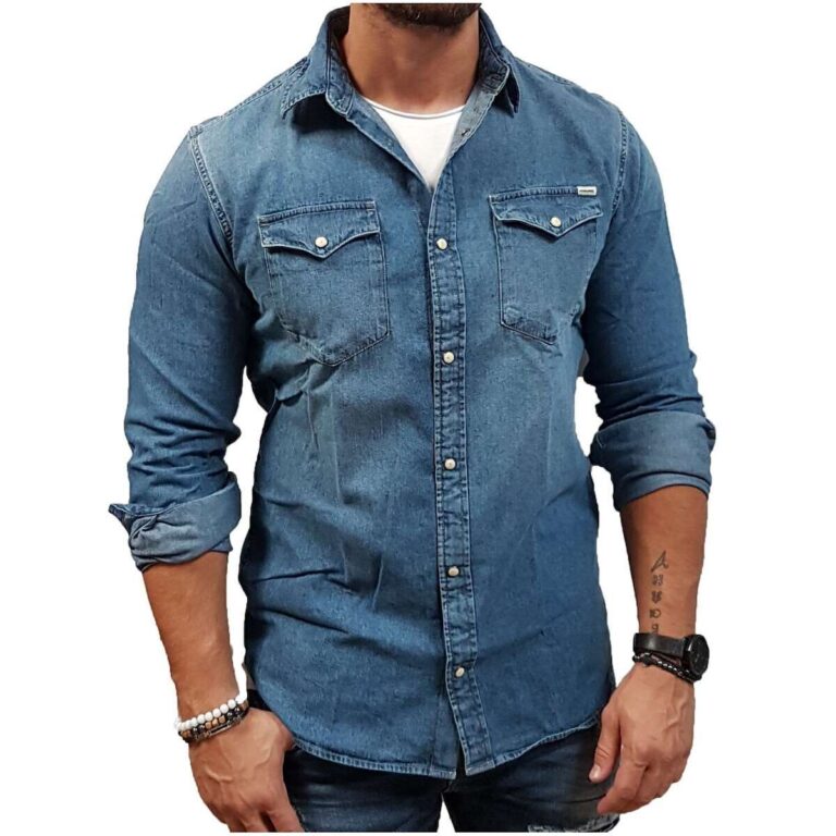 Jack&Jones 12138115 Μακρυμάνικo Τζιν Πουκάμισο