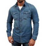 Jack&Jones 12138115 Μακρυμάνικo Τζιν Πουκάμισο