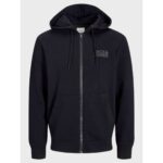 Jack&Jones 12265177 Ζακέτα με Κουκούλα Μαύρη