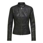 Only 15081400 Γυναικείο Biker Jacket Μαύρο - Image 4