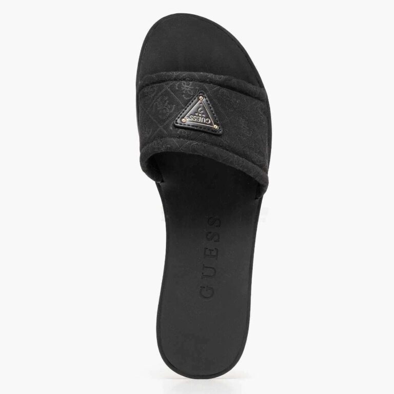Guess FLJELSFAP03 Γυναικεία Σανδάλια Μαύρα