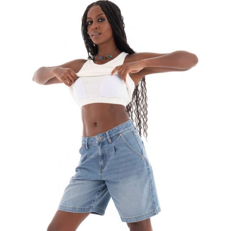 Only 15319477 Γυναικείο Crop Top Αμάνικο με Cups