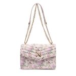 Nolah Mia Pink Floral Γυναικεία Τσάντα Ώμου