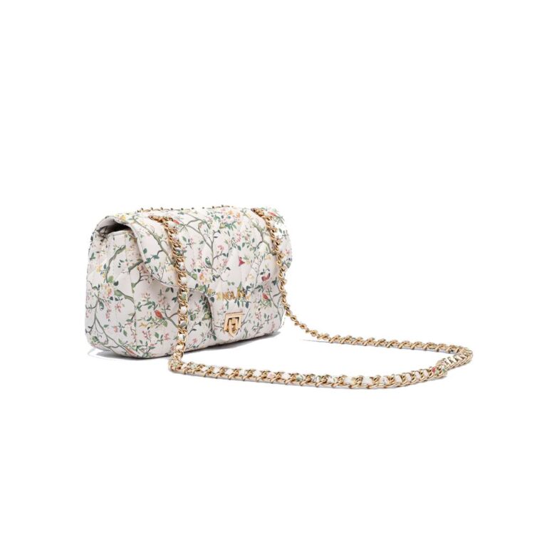Nolah Nostalgia White Floral Γυναικεία Τσάντα Ώμου