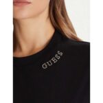 Guess V5BI12K8FQ4-JBLK Γυναικείο Crop T-shirt Black