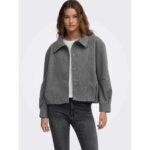 Only 15384778 Γυναικείο Bomber Jacket Dark Grey
