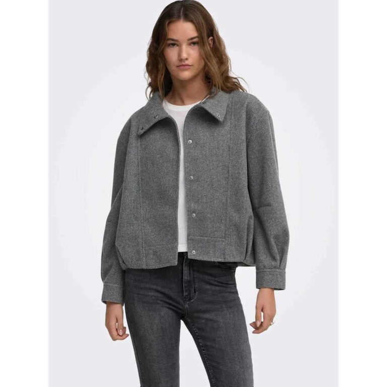 Only 15384778 Γυναικείο Bomber Jacket Dark Grey