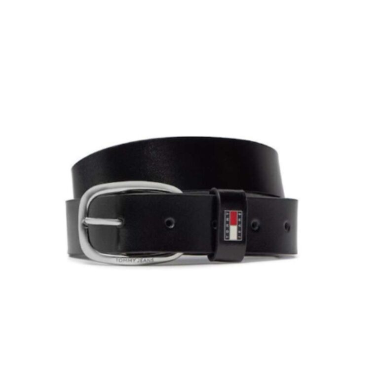 Tommy Jeans AW0AW15836-BDS Tjw Oval Δερμάτινη Ζώνη